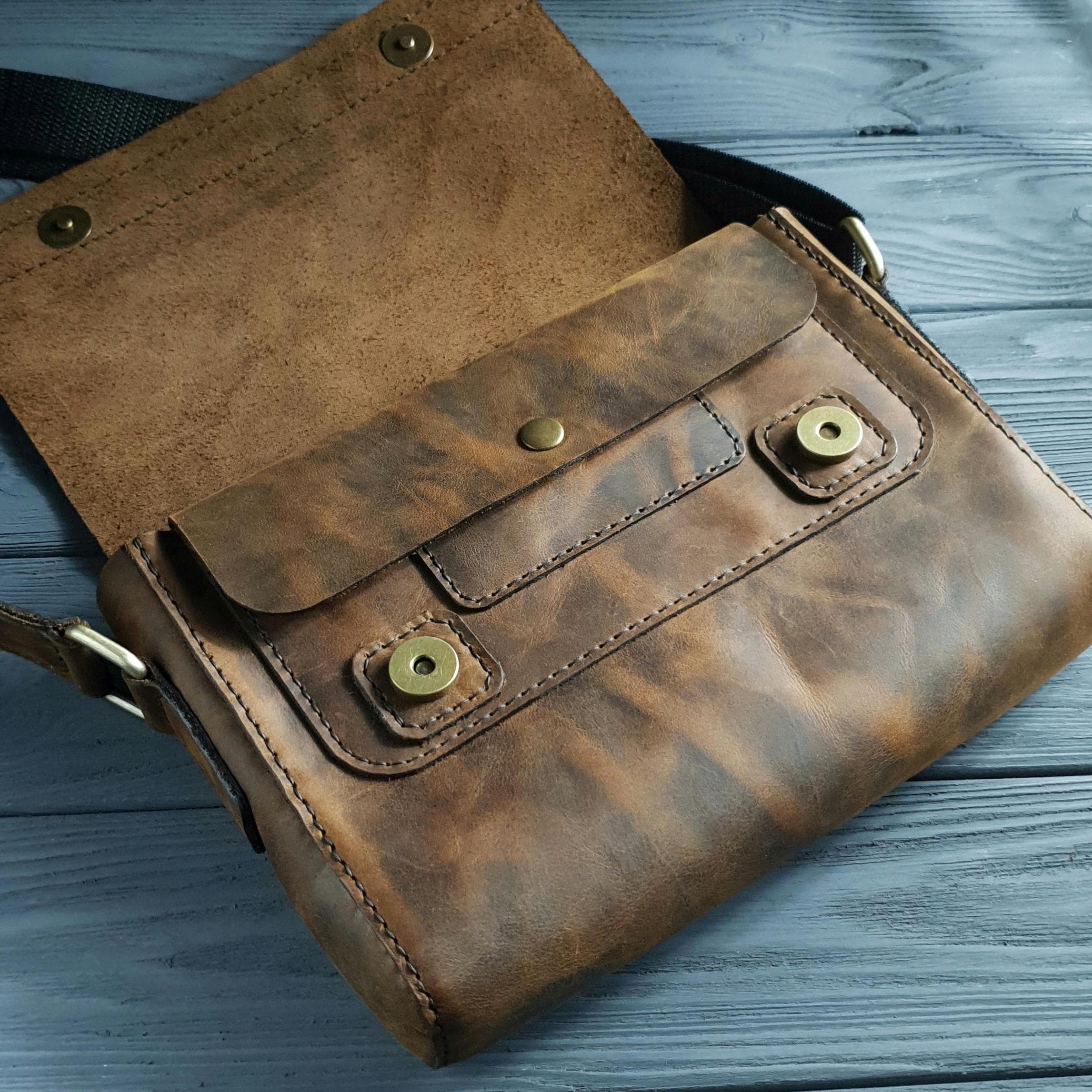Leather Messenger Bag PDF Pattern: DIY Crossbody Bag With Video - Etsy