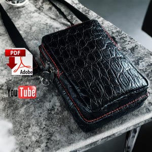 Patron de sac bandoulière en cuir PDF | Modèle de sac messager | Modèle de sac à bandoulière | Patron de sac homme | Motif cuir | Modèle | Tutoriel
