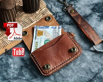Leather Card Holder PDF Pattern: DIY Mini Wallet with Video