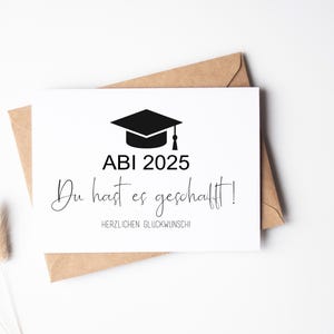 Karte Abi 2025, Glückwunschkarte Abschluss, Schulabschluss, Abitur, bestandene Prüfung, Geschenk, Grußkarte, Abifeier, Abigeschenk 31