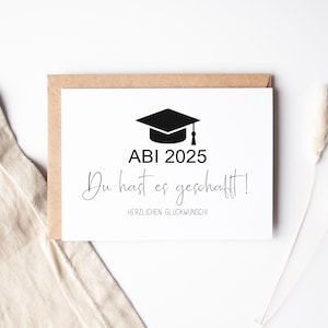 Abi 2025 Karte, Abschluss, Schulabschluss, Abitur, Prüfung, Geschenk, bestandene, Glückwunschkarte, Grußkarte, Abifeier, Abigeschenk 31