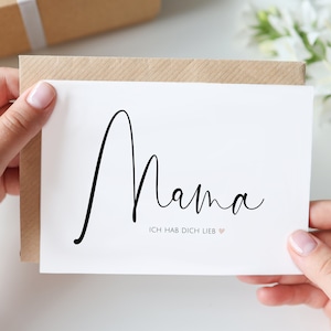 Karte "Mama - Ich hab Dich lieb" | Mutter, Dankeschön, Weihnachten, Geburtstag, Muttertag, Glückwunschkarte, Postkarte, Grußkarte Allegra 8