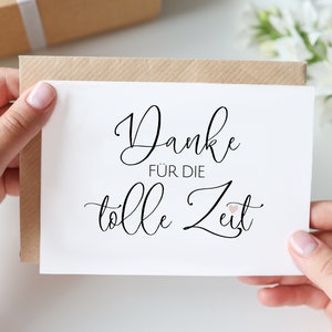 Karte "Danke für die tolle Zeit" | Abschied Erzieherin Kindergarten Lehrerin Schule Schulabschluss Abitur  Dankeschön Gruppe | Allegra 6