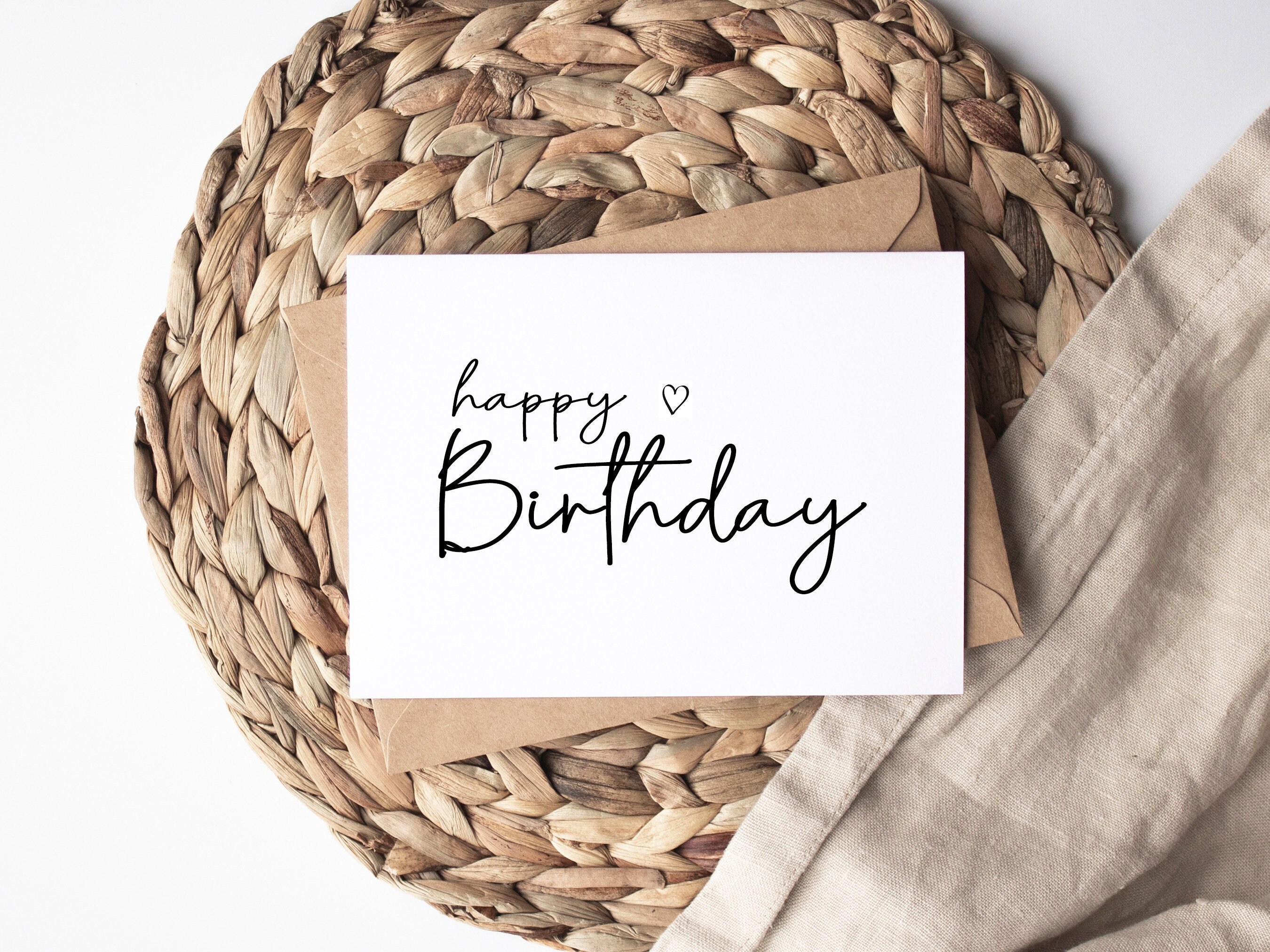 Card "Happy Birthday" Birthday Card Gift Card Cash Card Voucher Postcard Man Woman Plain Elegant Simple Envelope 1