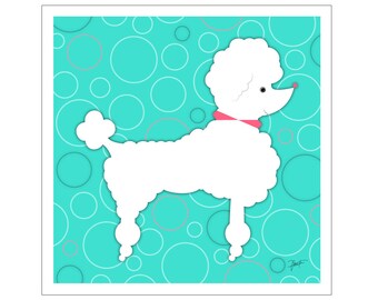 Art print POSTER CANVAS Cheerleading poodles