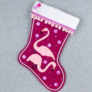 Calza della Befana #33 Flamingos - Personalizzazione gratuita e spedizione gratuita negli Stati Uniti