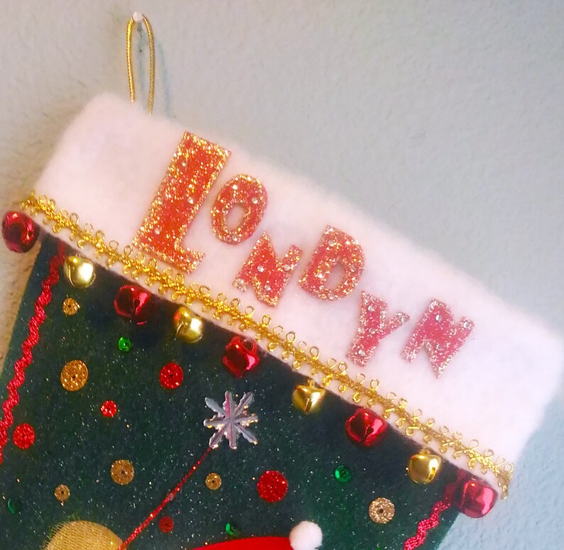 Ethel Mermaid Angel Stocking #4 Kukukitchoo Christmas Xmas Holiday Purple Felt Red Hair Sequins Mythical Sea Creature Fantasy Kitschmas Girl