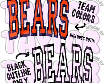 Stile universitario dei Bears PNG