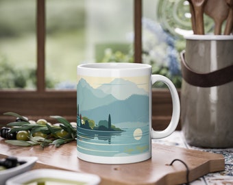 Sorseggia con stile: Tazza con Incantevoli Illustrazioni - Lago Maggiore