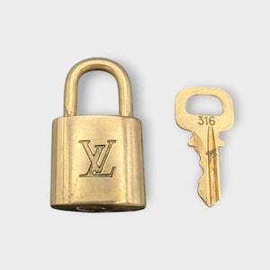 Louis Vuitton Brass Padlock Lock And Key #316 - Vintage Designer Accessory