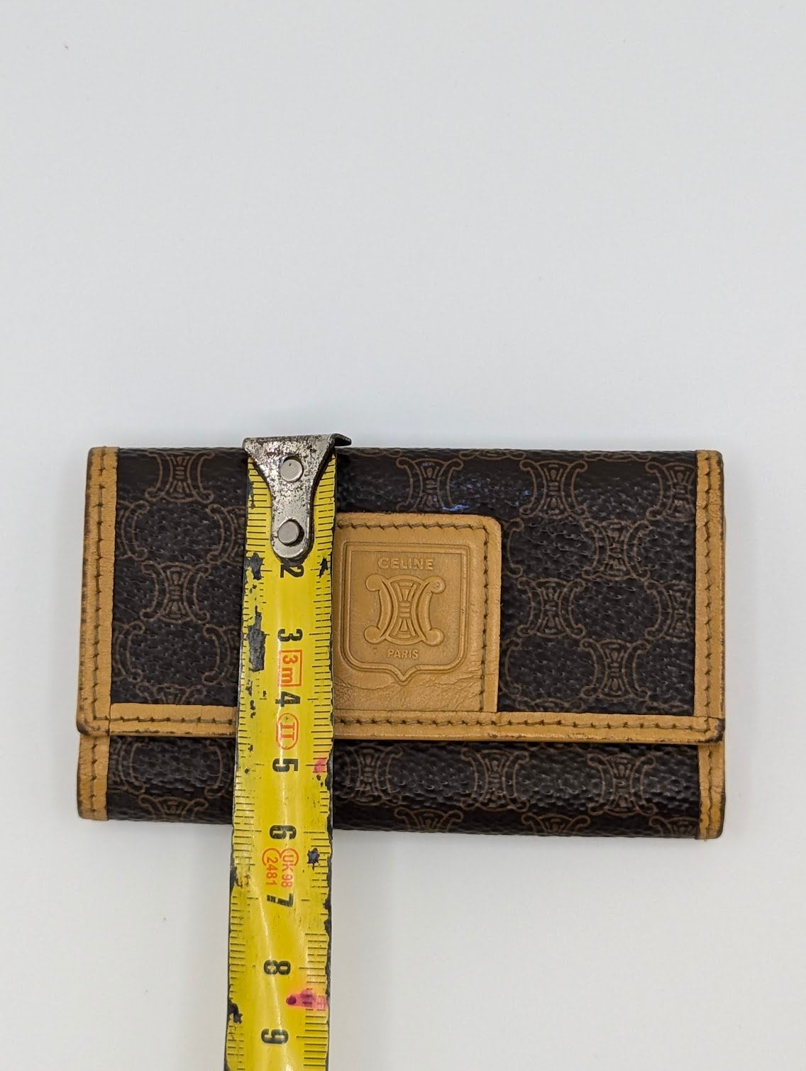 Vintage Celine Macadam Key Case Purse Wallet - Authentic