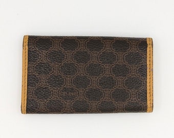 小物 CELINE Logo Macadam Key Case Vintage Celine Macadam Key Case Wallet: Designer Monogram