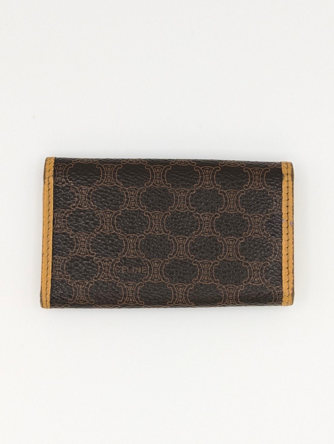 Vintage Celine Macadam Key Case Purse Wallet - Authentic