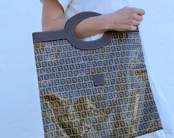 Vintage Fendi Zucca Tote Bag | FF Monogram Canvas Shopper (90s