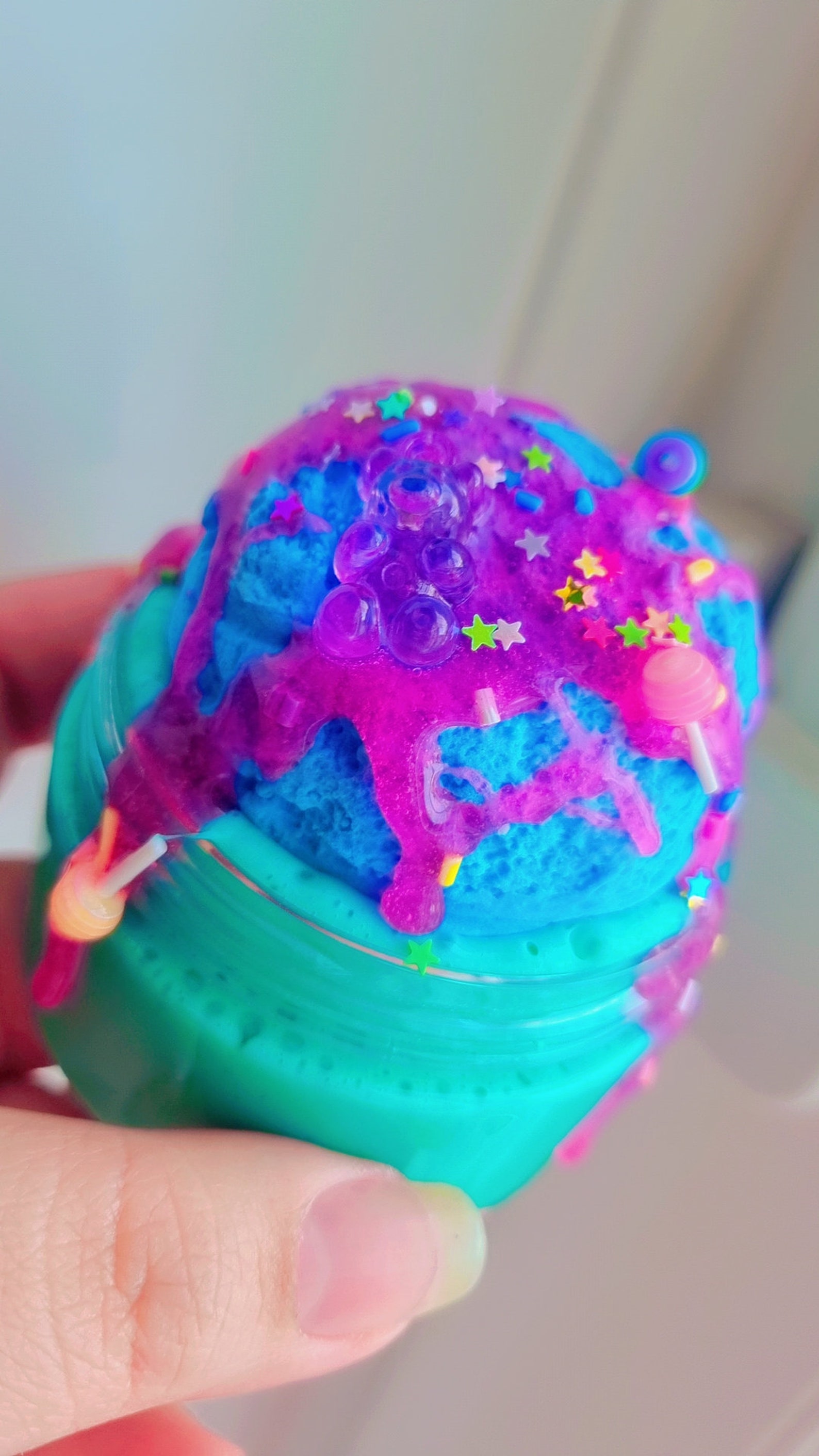 Yummy Gummy Ice Cream...this is a Diybubble Gum. Scented Fluffy Slime ...