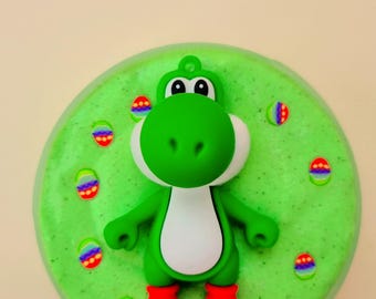 Yoshi Pumice Slime | Textured Sizzly ASMR Sensory Slime (5oz) scnted Pineapple, coconut