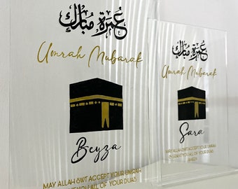 Personalisiertes Geschenk Umrah Mubarak, Acrylständer