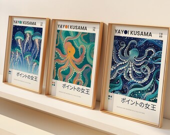 Yayoi Kusama Poster Set, INSPIRED Kusama Yayoi, Jellyfish