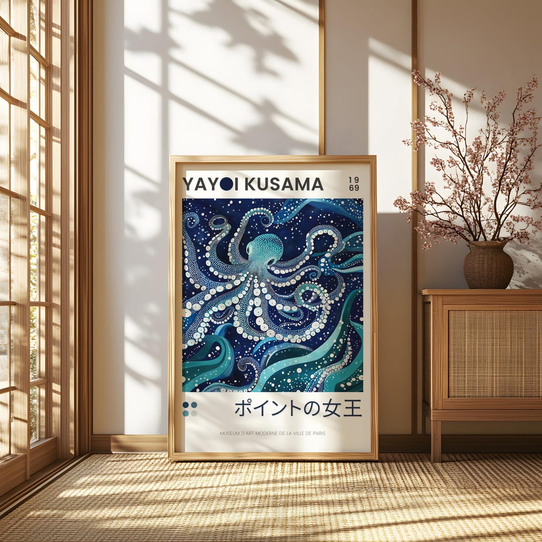 Yayoi Kusama Octopus Poster, INSPIRED Kusama,octopus Wall