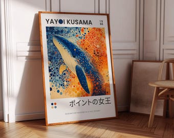 Yayoi Kusama Wal Poster: Marine Illustration