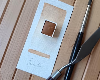 Half Pan Sand Tone Watercolor Paint – Handmade Artisan Watercolors
