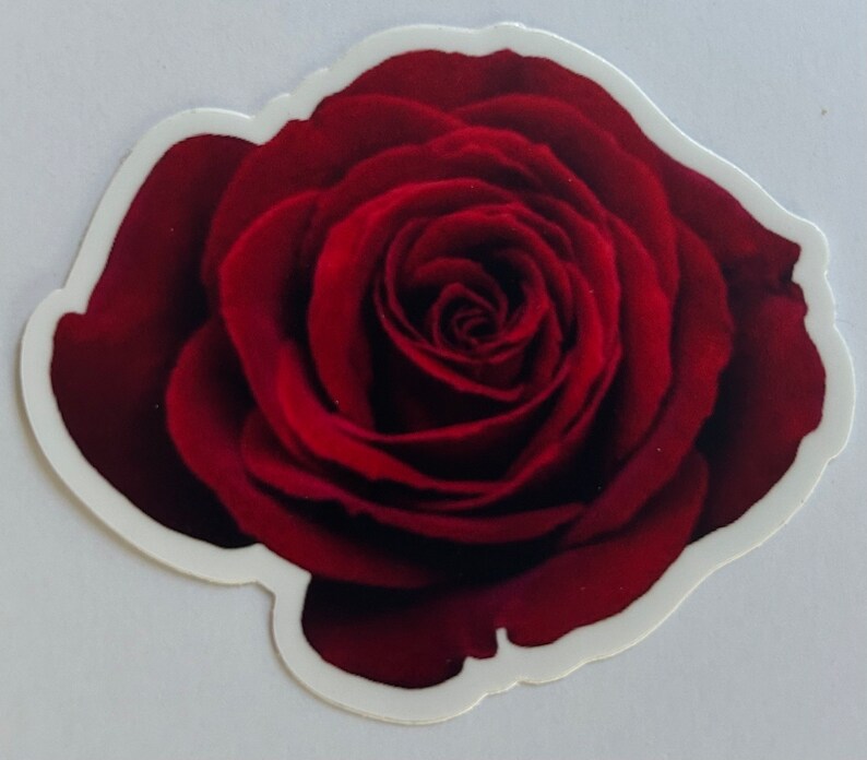 Red Rose Sticker - Rose Stickers - Florals - Flower Decal - Laptop ...