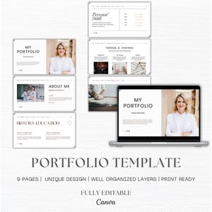 Editable Canva Portfolio Template: Modern Design (Digital Download)