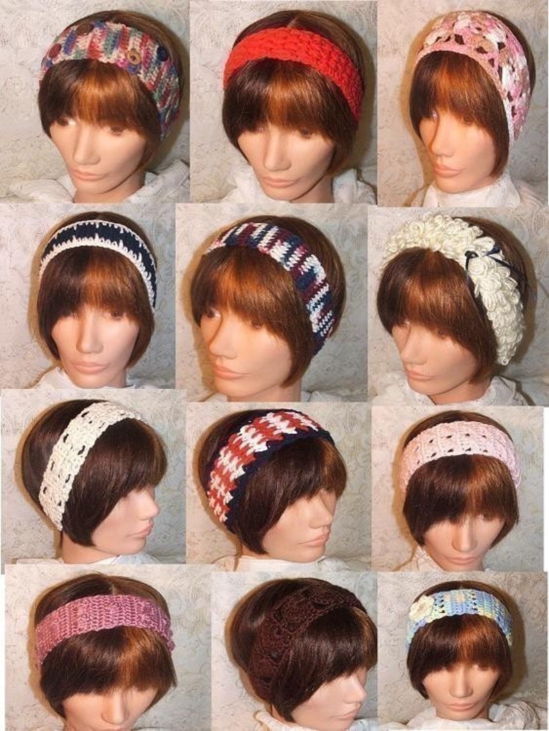 Crochet Pattern-Headband of the Month Club image 1