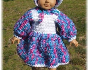 Crochet Pattern-AG Dress and Bonnet