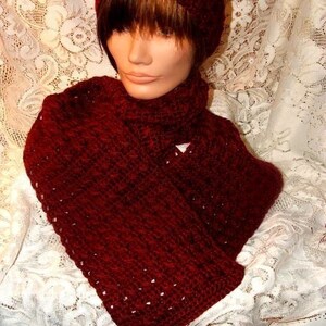 Patrón de crochet-Conjunto de bufanda Brisa de otoño
