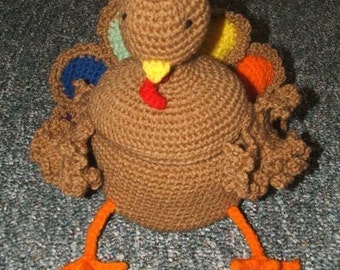 Crochet Pattern-Tom Gobbler Turkey Container