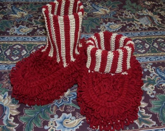 Crochet Pattern-Dust Mop Slippers-Adult