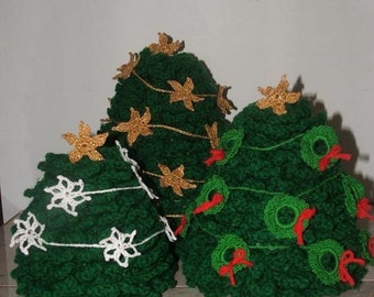 Crochet Pattern-Stacking Christmas Tree Trio