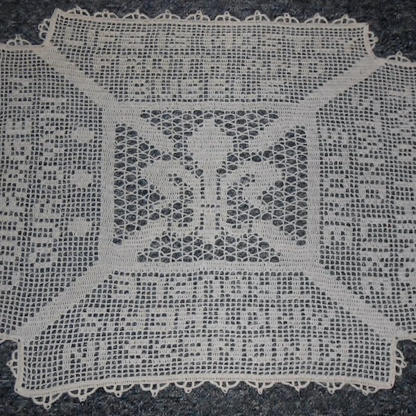 Crochet Pattern-Fleur de Lis Doily