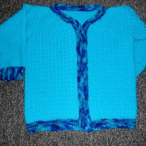 Crochet Pattern-Cool Blu Sweater image 2