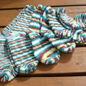 Patrón de crochet enganchado en calcetines