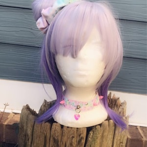 Pastel Kawaii Moon and Stars Spiked Choker
