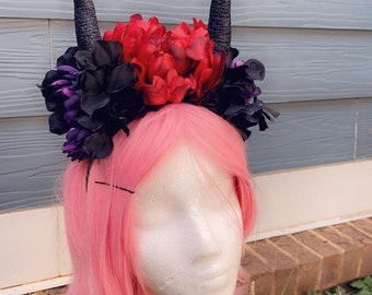 Floral Demon Headband