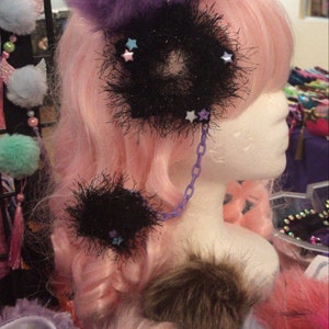 Fuzzy Star Hair clip Fairy Kei Lolita