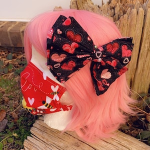Colorful Valentine Doublestack Hairbows