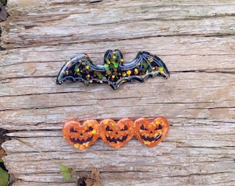 Bat and pumpkin Spooky Hair Barrett’s