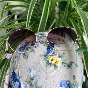 Fairy Cottagecore Glasses Charms Mushroom Flower Options for sets, loops, and clips custom available