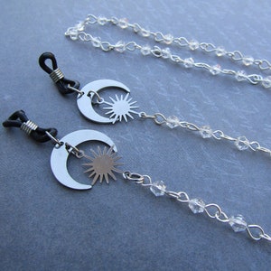 Celestial Moon and Starburst Witchy Glasses Chain