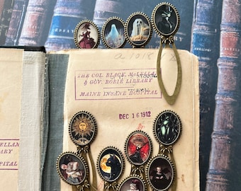 Whimsical Oddities Metal Bookmarks Victorian Inspired Curiosities Bronze Color Metal Custom Designs Available