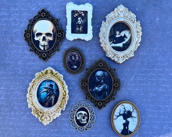 Fridge Oddities Victorian Mini Magnet Framed Curiosities Unique Gothic Home Decor Magnetic Oddity Art Whimsigoth Decor Spooky Unique Gift