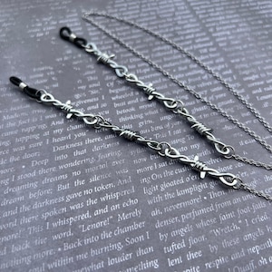 Barbed Wire Glasses Accessory for Sunglasses EyeGlass Holder Clips Clip on Chains retro punk Street Wear Streetwear mallgoth