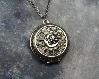 Custom Zodiac Photo Locket Stainless Steel Timeless Elegant Jewelry Custom Made with Your Photos and or Text