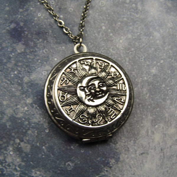 Custom Zodiac Photo Locket Stainless Steel Timeless Elegant Jewelry Custom Made with Your Photos and or Text