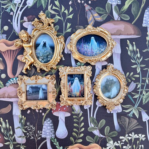 Victorian Style Ornate Framed Whimsical Ghost Oddity Art Framed Oddities and Curiosities Whimsigoth Gothic Home Decor