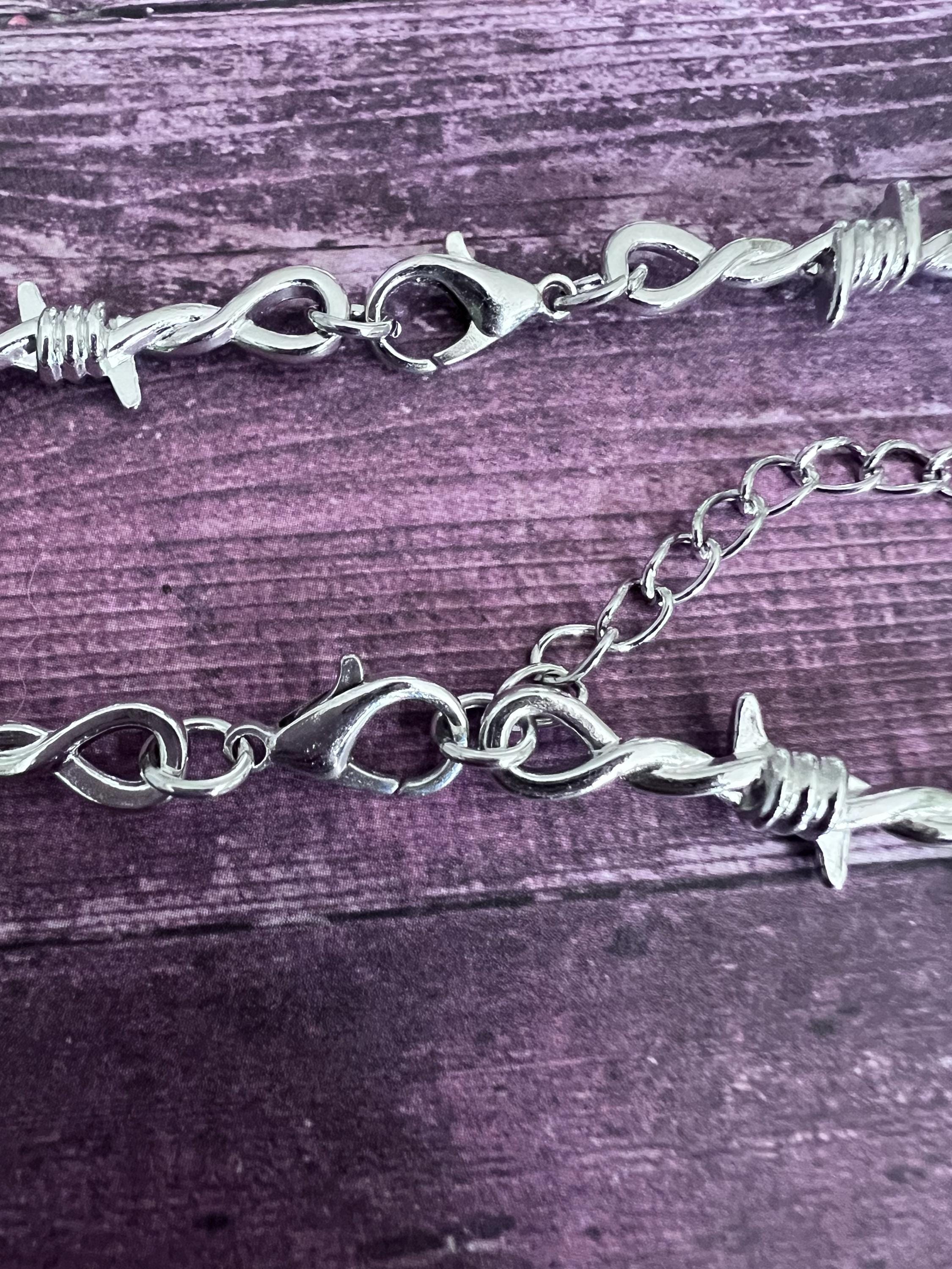 Barbed Wire Chunky Retro 90s Inspired Streetwear Necklace